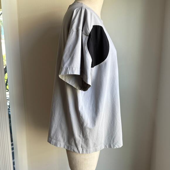 Urban by Alembika Oversized A-Line T-shirt Top Gray Black Circles Women’s Small - Picture 4 of 10